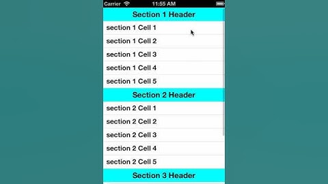 UITableView Multiple Section