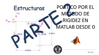 Estructuras Pórtico método de rigidez en Matlab desde 0 parte 2