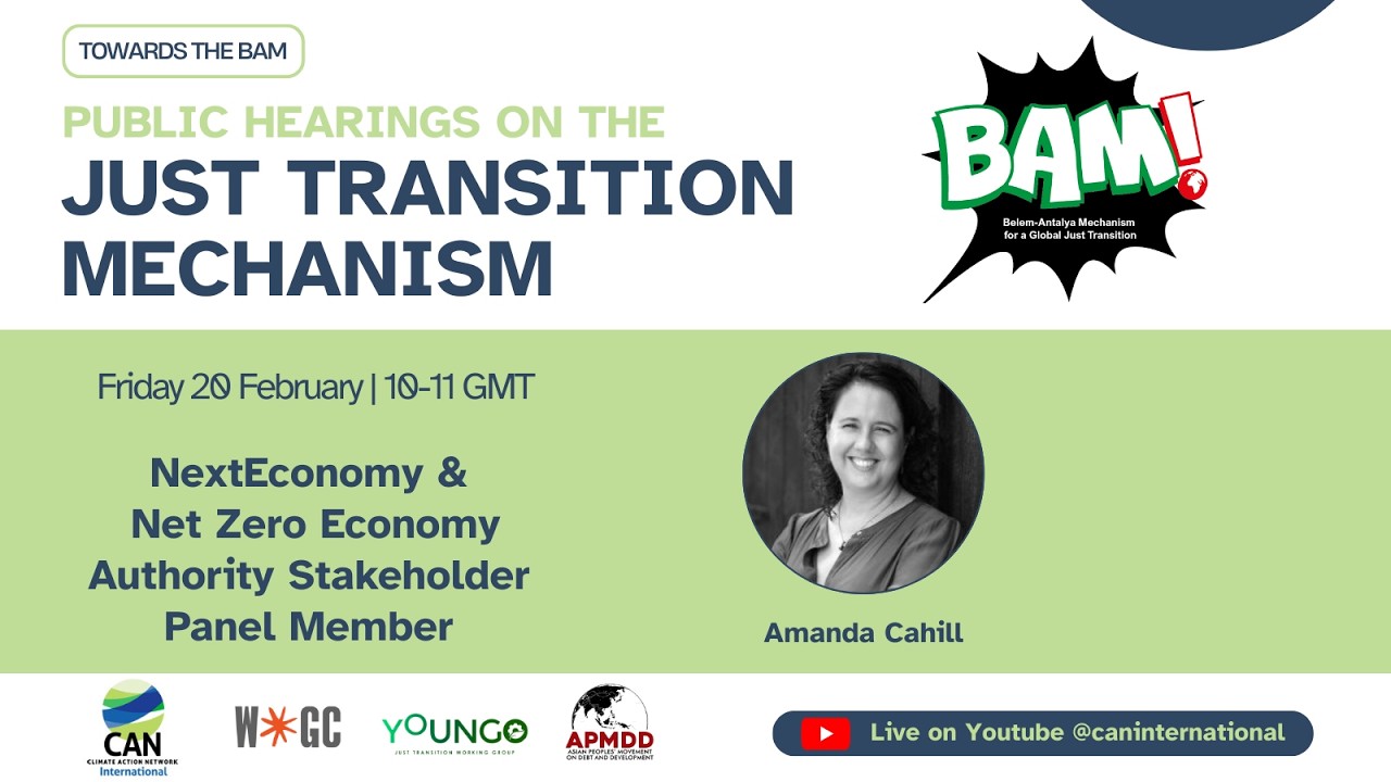 NextEconomy & NZEA | TOWARDS THE BAM: Public Hearings on Just Transition Mechanism