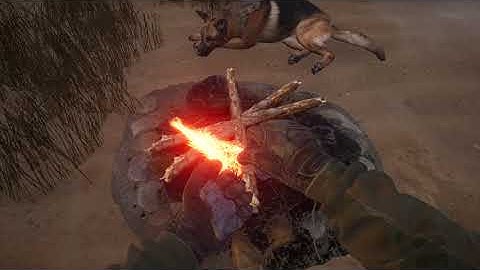 Starting a fire with flintstones (WIP) - Derelicts - Survival game in Unreal Engine