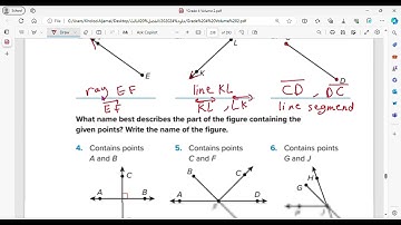 Reveal math grade 4 lesson 14.1 understand lines line segments and rays