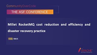 Millet Rocketmq Cost Reduction And Efficiency And Disaster Recovery Practice