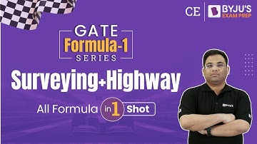 Surveying & Highway Engineering Formulas | GATE Formula Revision | GATE 2023 Preparation Civil Engg.
