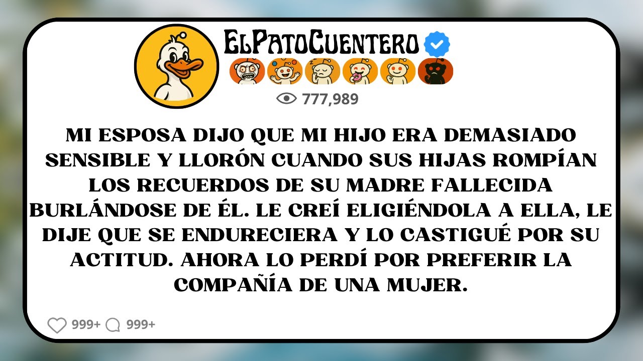 Mi esposa dijo que mi hijo era demasiado sensible y llorón cuando sus hijas rompían los recuerdos...
