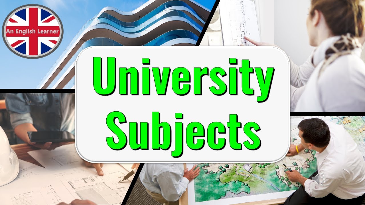 University Subjects In English Vocabulary University Courses In University Subjects In English Vocabulary University Courses In
