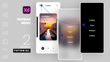 Sidebar Menu Animation in Adobe XD Tutorial - Smooth Animation  - UI Design - Tips & Tricks