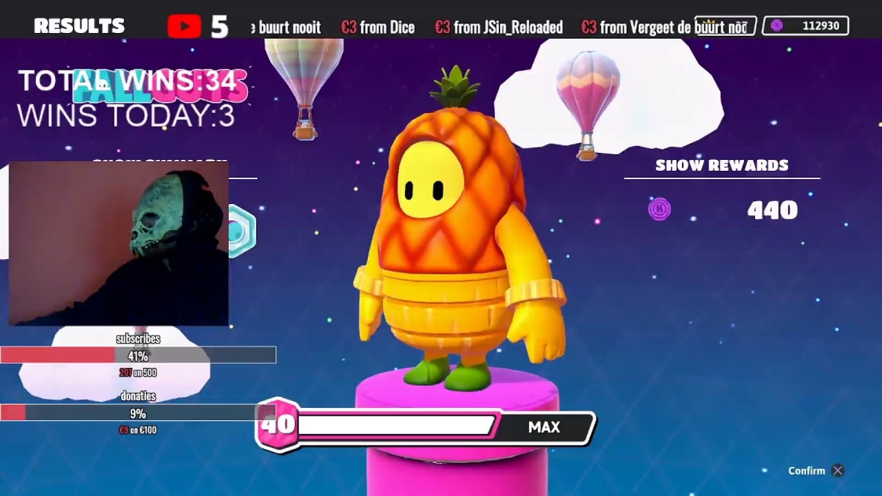 FALL GUYS LIVE GIVEAWAY + FACECAM 🔴 ROAD TO 500 SUBS 🔴 