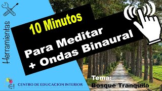 Música para meditar- 10 min- Ondas Binaurales- Bosque tranquilo.