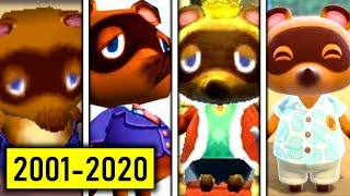 Evolution of Tom Nook (2001-2020)