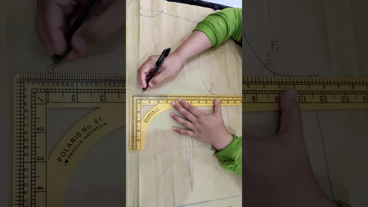 Pola dasar menjahit - YouTube