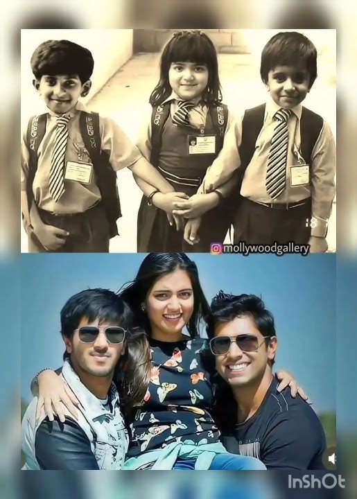 Dulkar ,Nazriya and Nivin pauly childhood pic vs now😍😍.. #trending #viral #cute #childhood #children