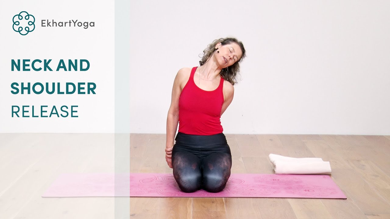 ⁣10 minute yoga to release tension in the neck and shoulders