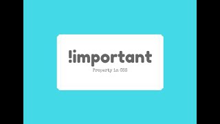 !important property in css