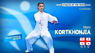 2025 IWUF Traditional Taolu Athlete of the Year man candidates - Mate Kortkhonjia (GEO)