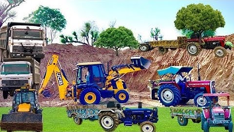 JCB 3dx eco Loading Mud in Mahindra 475 Di tractor JCB khudai work video #jcb #eichertractor #jcb3dx