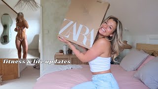 my new fitness journey, zara haul, what i eat in a day + finding my happy!! VLOG