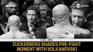 Mark Zuckerberg & Alex Volkanovski share prefight hug before Ilia Topuria showdown at #UFC298