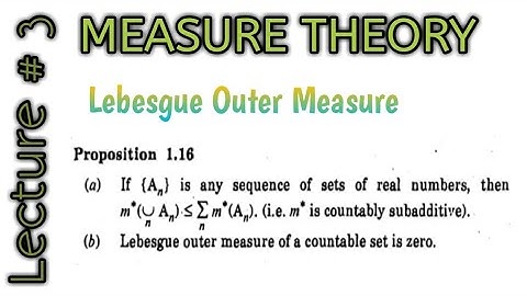 Lebesgue Outer Measure