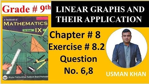 class 9 maths chapter 8 exercise 8.2 question  6,8  Linear graphs and their applications