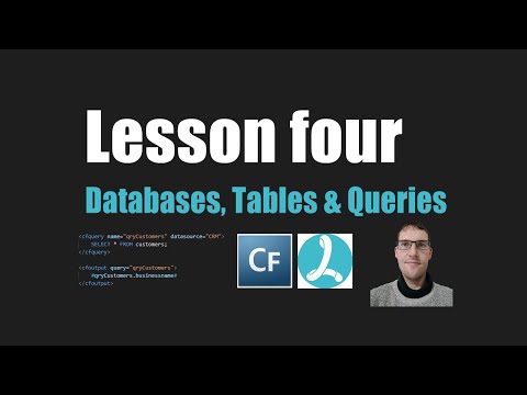 ColdFusion (Lucee) Tutorial - Lesson 4 - Databases