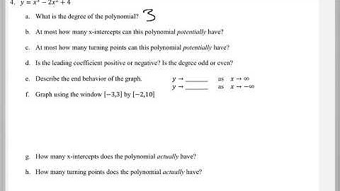 Math 122 : 5.2 #4 (College Algebra Tutorial : Polynomial Functions & Graphs 1)