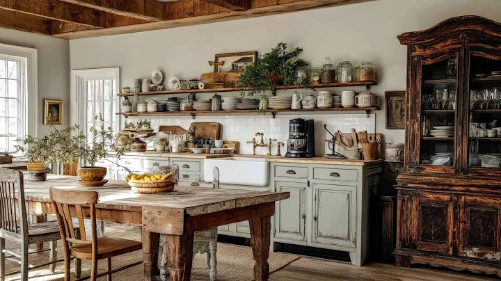 Cozy Gingham Farmhouse Decor Ideas with Vintage Green Accents for a Rustic Home Makeover