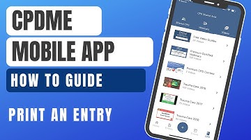 How to print a CPD entry using the mobile app