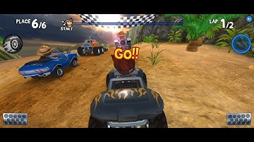 BEACH BUGGY RACING  = MOBILE GAMEPLAY WALKTHROUGH - ~~COCONUT CUP--PART- 4RACE 》》4