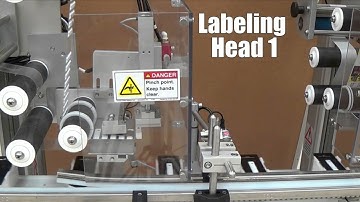 Labeling System with 3 Label Applicators and Product Handling