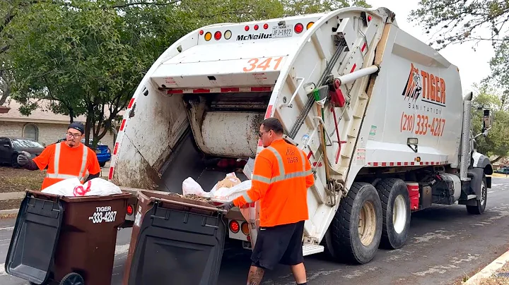 Tiger Sanitation Mack Granite McNeilus Rear Loader Garbage Truck