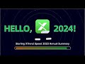 Starting xtrend speed 2023 annual summary hello 2024