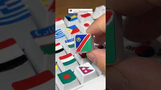 Drawing Namibia 🇳🇦 flag on the keyboard #drawing #art #flag #keycaps #namibia