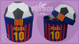 Caja BALÓN DE FÚTBOL soccer de REGALO para día del PADRE-NOVIO || CAJA FÚTBOL