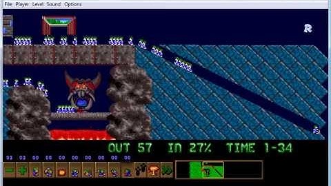 Lemmini - Lemmings Custom Level - Get A Move On!!!