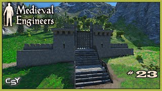 Medieval Engineers - 23 - We build a Bridge & Gate to our Kingdom | Amazing Building, Survival Game