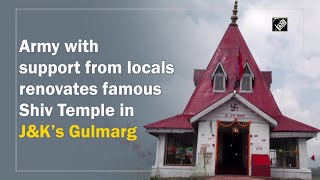 Army with support from locals renovates famous Shiv Temple in J&K’s Gulmarg