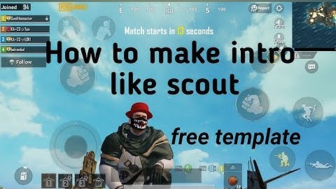 How to make a intro like scout (free template) inspired by scout