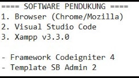 #1 Persiapan - Sistem Informasi Pembayaran SPP Berbasis Website (Codeigniter 4 + MySQL)