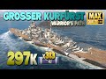 Battleship Grosser Kurfürst, intense 297k damage - World of Warships