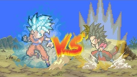 Goku ssj blue vs Goku Xeno ssj 4