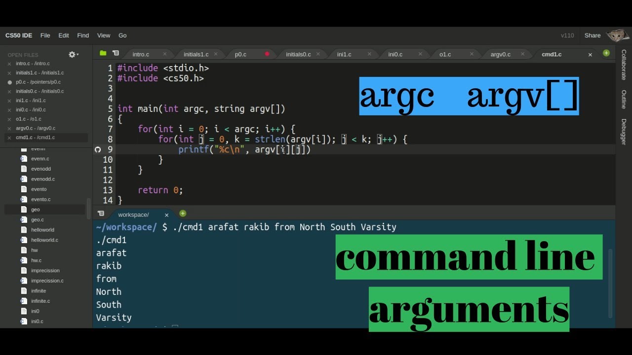 Command Line Argument - Print all the characters - YouTube