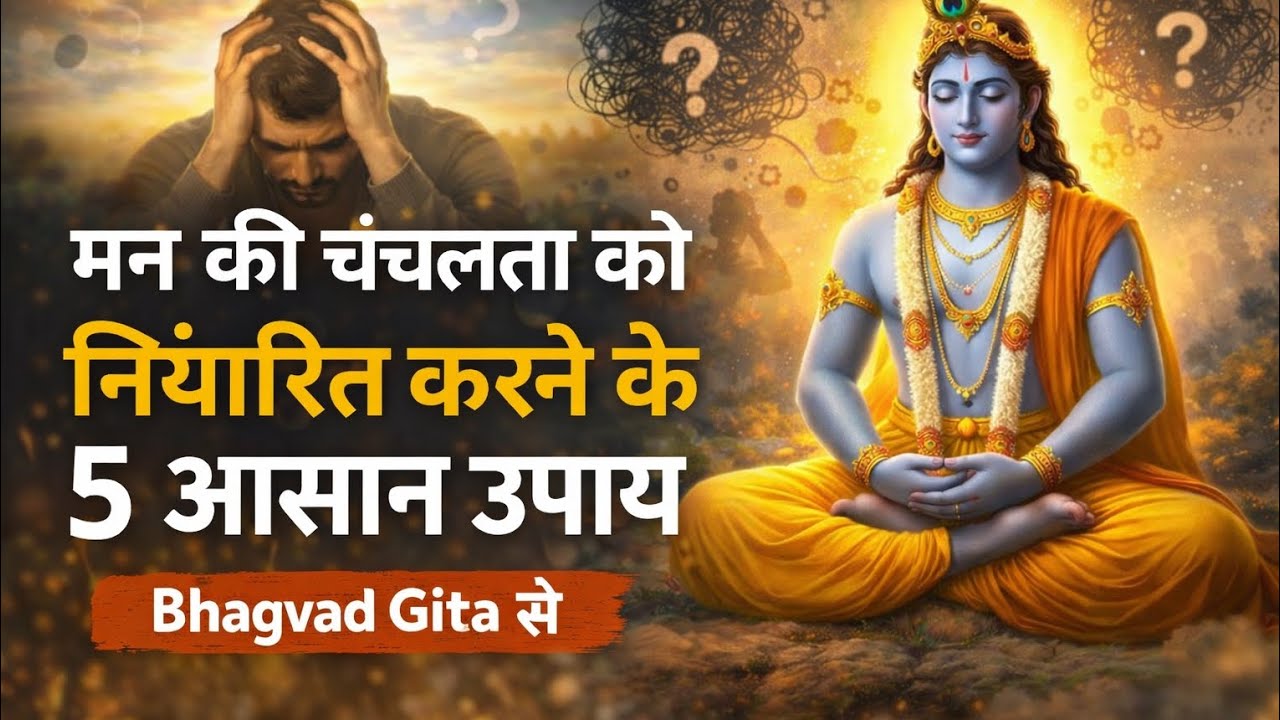 5 Easy Ways to Control Your Restless Mind from Krishna's Gita । Bhagwat Gita  