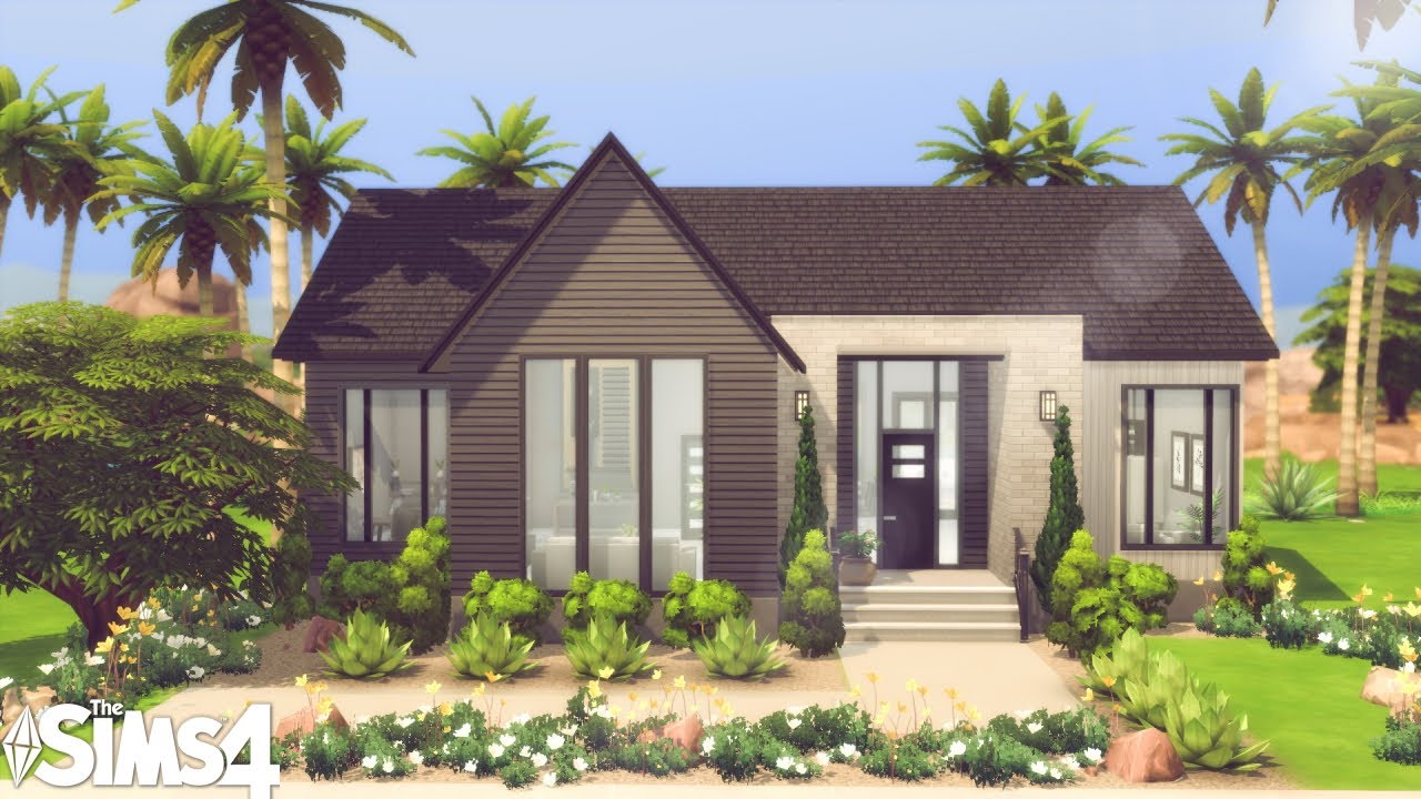 BASE GAME HOME SIMS 4 | NO CC | Sims 4 Stop Motion Build - YouTube