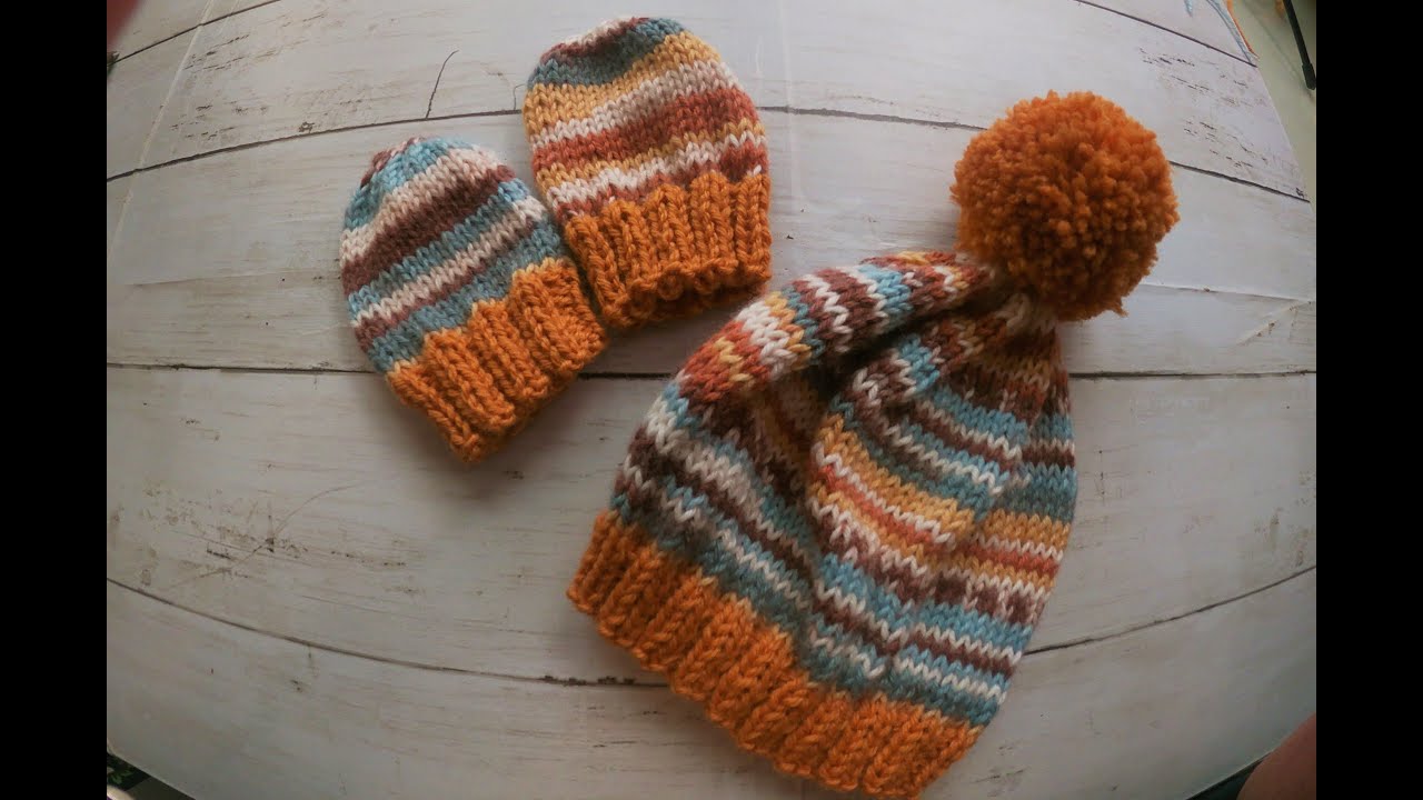 Como hacer manoplas para bebé, a dos agujas. FÁCIL Y MUY BONITAS