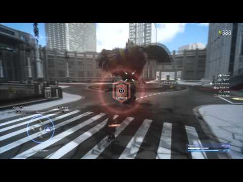 Final Fantasy XV demo parrying with different weapons