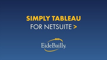 Embedding Tableau Analytics into NetSuite ERP