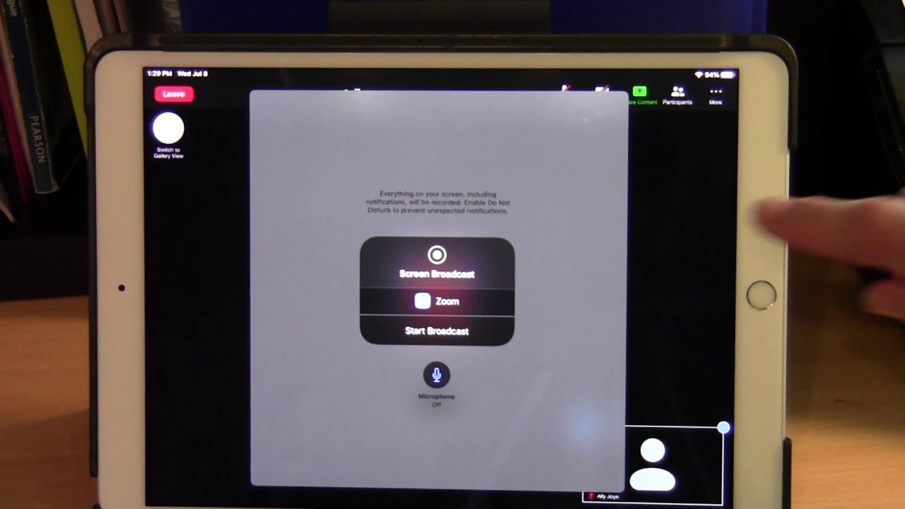 how to share screen on zoom for ipad