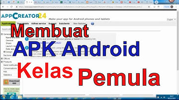 TUTORIAL MEMBUAT APK ANDROID  MENGGUNAKAN APPCREATOR 24 SECARA DETIL DARI TINGKAT DASAR KELAS PEMULA