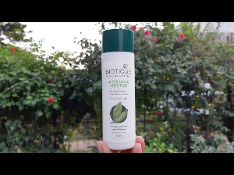 Biotique morning nector visibly flawless skin moisturiser review! All skin type!best 4 summers