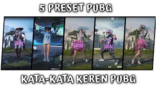 5 PRESET PUBG || KATA KATA KEREN VIRAL TIKTOK😎